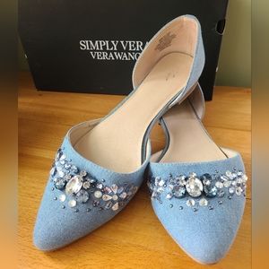Vera Wang Denim Flats Size 8.5